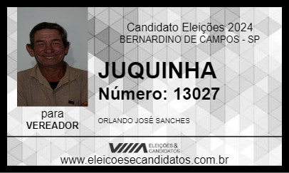 Candidato JUQUINHA 2024 - BERNARDINO DE CAMPOS - Eleições