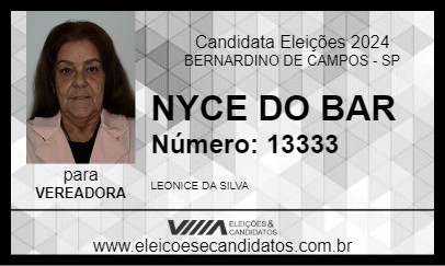 Candidato NYCE DO BAR 2024 - BERNARDINO DE CAMPOS - Eleições