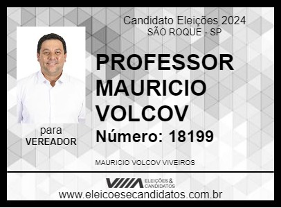 Candidato PROFESSOR MAURICIO VOLCOV 2024 - SÃO ROQUE - Eleições