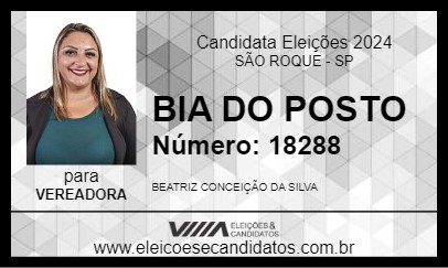 Candidato BIA DO POSTO 2024 - SÃO ROQUE - Eleições