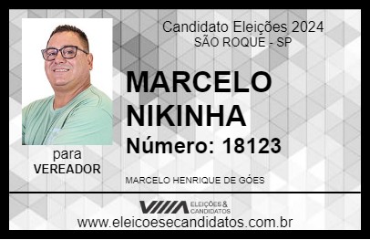 Candidato MARCELO NIKINHA 2024 - SÃO ROQUE - Eleições