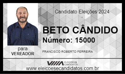 Candidato BETO CÂNDIDO CHICO 2024 - ITAPETININGA - Eleições