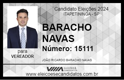 Candidato BARACHO NAVAS 2024 - ITAPETININGA - Eleições