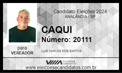 Candidato CAQUI 2024 - ANALÂNDIA - Eleições