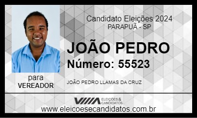 Candidato JOÃO PEDRO 2024 - PARAPUÃ - Eleições