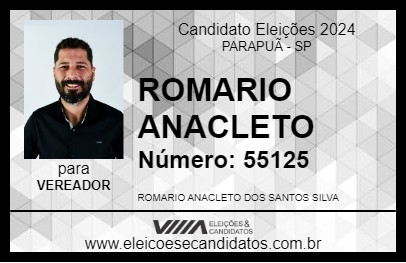 Candidato ROMARIO ANACLETO 2024 - PARAPUÃ - Eleições