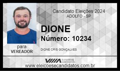 Candidato DIONE 2024 - ADOLFO - Eleições