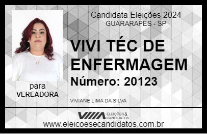 Candidato VIVI TÉC. ENFERMAGEM 2024 - GUARARAPES - Eleições