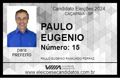 Candidato PAULO EUGENIO 2024 - CAÇAPAVA - Eleições