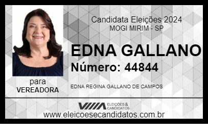 Candidato EDNA GALLANO 2024 - MOGI MIRIM - Eleições