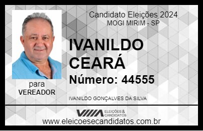 Candidato IVANILDO CEARÁ 2024 - MOGI MIRIM - Eleições