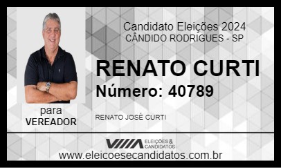 Candidato RENATO CURTI 2024 - CÂNDIDO RODRIGUES - Eleições