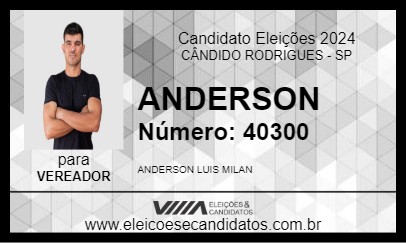 Candidato ANDERSON 2024 - CÂNDIDO RODRIGUES - Eleições