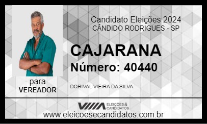 Candidato CAJARANA 2024 - CÂNDIDO RODRIGUES - Eleições