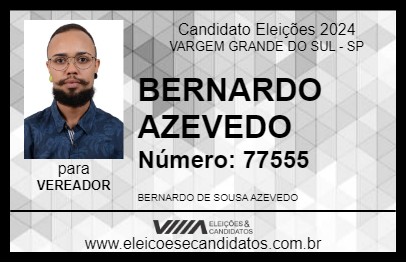 Candidato BERNARDO AZEVEDO 2024 - VARGEM GRANDE DO SUL - Eleições