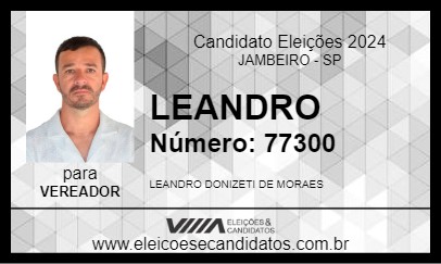 Candidato LEANDRO 2024 - JAMBEIRO - Eleições