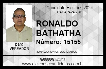 Candidato RONALDO BATHATHA 2024 - CAÇAPAVA - Eleições