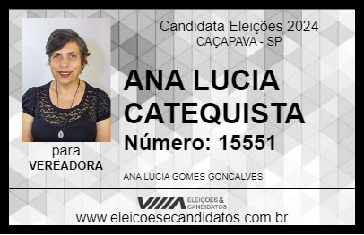 Candidato ANA LUCIA CATEQUISTA 2024 - CAÇAPAVA - Eleições