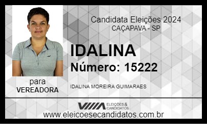 Candidato IDALINA 2024 - CAÇAPAVA - Eleições