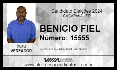 Candidato BENICIO FIEL 2024 - CAÇAPAVA - Eleições