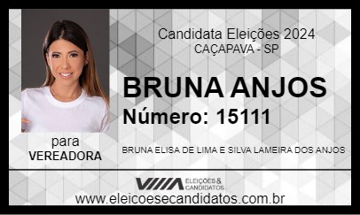 Candidato BRUNA DOS ANJOS 2024 - CAÇAPAVA - Eleições