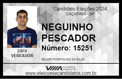 Candidato NEGUINHO PESCADOR 2024 - CAÇAPAVA - Eleições