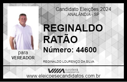 Candidato REGINALDO RATÃO 2024 - ANALÂNDIA - Eleições