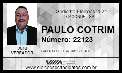 Candidato PAULO COTRIM 2024 - CACONDE - Eleições