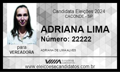 Candidato ADRIANA LIMA 2024 - CACONDE - Eleições