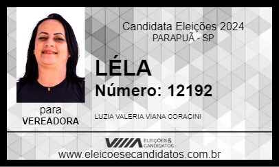 Candidato LÉLA 2024 - PARAPUÃ - Eleições