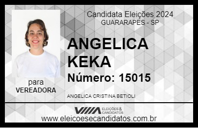 Candidato ANGELICA KEKA 2024 - GUARARAPES - Eleições