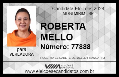 Candidato ROBERTA MELLO 2024 - MOGI MIRIM - Eleições