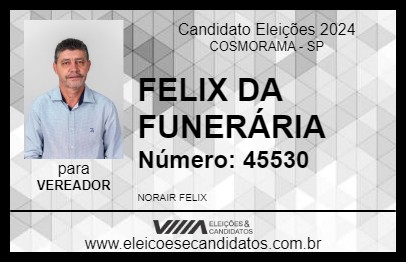 Candidato FELIX DA FUNERÁRIA 2024 - COSMORAMA - Eleições