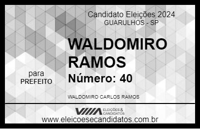 Candidato WALDOMIRO RAMOS 2024 - GUARULHOS - Eleições