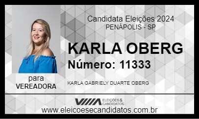 Candidato KARLA OBERG 2024 - PENÁPOLIS - Eleições