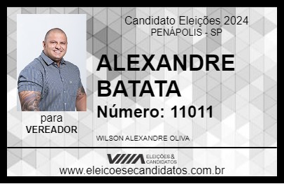 Candidato ALEXANDRE BATATA 2024 - PENÁPOLIS - Eleições