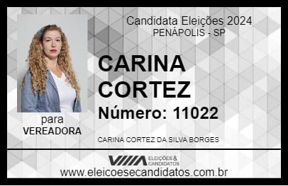 Candidato CARINA CORTEZ 2024 - PENÁPOLIS - Eleições