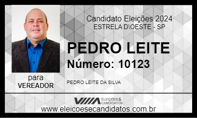 Candidato PEDRO LEITE 2024 - ESTRELA D\OESTE - Eleições