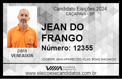 Candidato JEAN DO FRANGO 2024 - CAÇAPAVA - Eleições