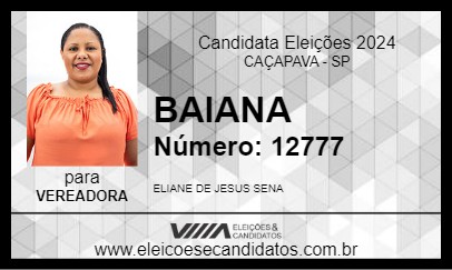 Candidato BAIANA 2024 - CAÇAPAVA - Eleições