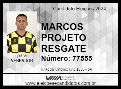 Candidato MARCOS PROJETO RESGATE 2024 - ITAPETININGA - Eleições