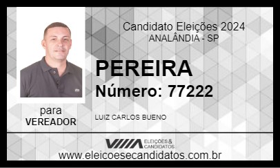 Candidato PEREIRA 2024 - ANALÂNDIA - Eleições