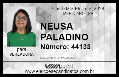 Candidato NEUSA PALADINO 2024 - MERIDIANO - Eleições