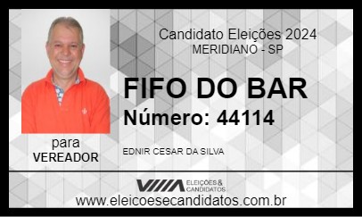 Candidato FIFO DO BAR 2024 - MERIDIANO - Eleições