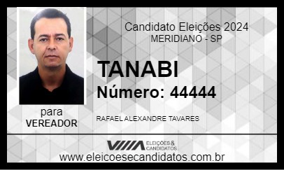 Candidato TANABI 2024 - MERIDIANO - Eleições