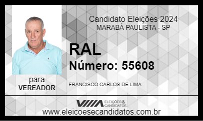 Candidato RAL 2024 - MARABÁ PAULISTA - Eleições