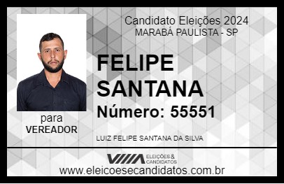 Candidato FELIPE SANTANA 2024 - MARABÁ PAULISTA - Eleições