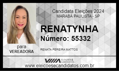 Candidato RENATYNHA 2024 - MARABÁ PAULISTA - Eleições