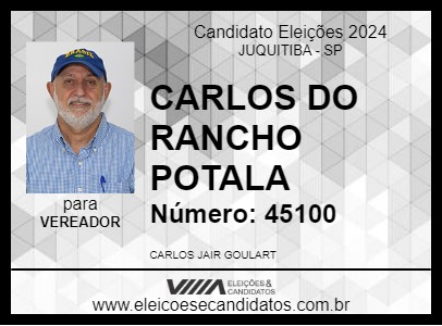 Candidato CARLOS DO RANCHO POTALA 2024 - JUQUITIBA - Eleições