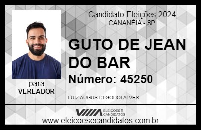 Candidato GUTO DE JEAN DO BAR 2024 - CANANÉIA - Eleições